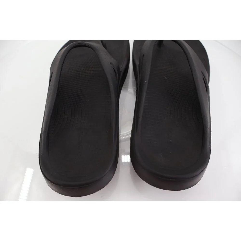 Oofos Mens OOriginal Sandal Size 11 Black Sport Recovery Shoe Thong Slide Comfy